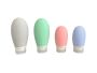 Leakproof Food Grade Silicone Travel Bottles For Toiletries - 4 Colour Pack