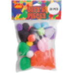 & Pieces Pom Poms 20 Pack Colour May Vary