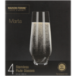 Marta Lead-free Crystal Stemless Flute Glasses 285ML 4-PACK