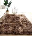 Smte Large Premium Fluffy Carpet rug Beige Mix With Keychain