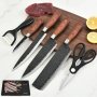 6 Piece Kitchen Cooking Knives Set