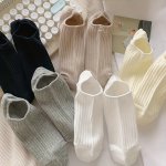 1 5 Pairs Solid Ribbed Socks Simple & Breathable Low Cut Invisible Socks Women's Stockings & Hosiery