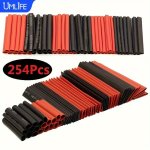 150 254PCS Heat Shrink Tube 2:1 Polyolefin Heat Cable Wire Shrink Tubing Assortment Shrinkable Car Cable Sleeving Wrap Wire Kit