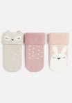 3-PACK Terry Socks - Light Pink & Bunny