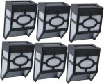 6 Pieces Solar Power LED Outdoor Lamp Retro Garden Night Light Solar Wall