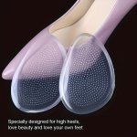 1PAIR Silicone Gel Insoles Transparent Non-slip Forefoot Pads Wear-resistant Foot Pads Suitable For High-heeled Shoes