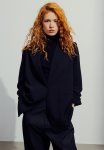 Gathered-sleeve Jacket - Black