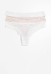 3-PACK Lace Brazilian Briefs - White Pink