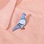Adorable Metal Pin For Men Cartoon Animal Peace Dove Badge For Clothes Hat Backpack