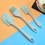 3PCS SET Silicone Baking Spatulas Butter Spatulas Cream Spreader Spatulas Oil Brush For Baking Cooking Grill Kitchen Oil Brush B