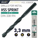 Alpen Hss Sprint Master 3.3MM X1 Sleeved DIN338 Alpen Drill Bit ALP614033-1