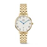 Petite 5-LINK Gold Roman Numerals Date Watch