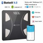 iTeknic Bluetooth Body Fat Scale, Bathroom Weight Scale Digital Smart BMI  Scale 