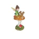 Fairy & Squirrel On Mushroom 10X11 5X20CM