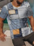 Men's Fire Graphic Print T-Shirt Short Sleeve Crew Neck Tee Men's Clothing For Summer Outdoor