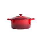 24CM Cast Iron Casserole Red