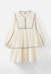 Cotton On Corra Long Sleeve Dress - Dark Vanilla & Black