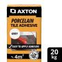 Axton Porcelain Tile Adhesive Grey 12HOUR 20KG