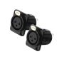 Black Female 3-PIN Chessy Mount Black Chassis - Pair