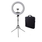 Rgb LED 18 Inch Dimmable Ring Light Lamp With Stand And Bag Refurbished Unboxed