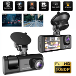 Three-way Dvr Dash Camera Front Rear & Interior Car Recorder