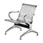 Airport Bench Public Seating Heavy Duty Standard Steel Indoor Use Flat Packed One Seater 68 X 67 X 79 Cm
