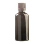 50ML Black Glass Bottle With Slow Flow Dropper Cap - Black