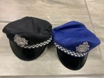 Police Hat Black Royal Blue