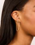 Goldair Gold Plated Surgical Steel Fine Hoop Earrings 50 Mm