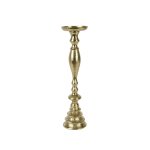 Candle Holder Aluminium 12.75X12.75X15.25CM - Gold