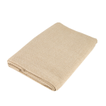 Pure Alpaca Throw In Natural Pale Fawn Shade 02 - Hand Stitched Edge Standard Packaging