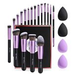 Bs-mall Makeup Brushes Premium Synthetic Foundation Powder Concealers Eye Shadows Makeup 18 Pcs Brush Set With 4 Pcs Makeup Spon