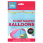 Assorted Mixed Shapes Balloons 12-PACK