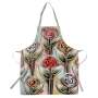 Painted Floral Medium Length Apron