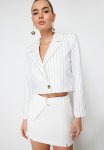 Slit Detailed Belt MINI Shorts Skirt - White
