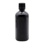100ML Black Glass Bottle With Slow Flow Dropper Cap - Black