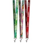 Crocodile Clip Double-sided Sublimation Satin Lanyard