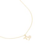 Waterproof Gold Plated Stainless Steel Cubic Zirconia Capricorn Zodiac Sign Necklace