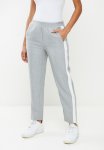 Medium Rise Pocket Detailed Striped Trousers - Grey