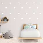 Hearts Pattern - White