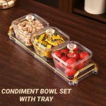 Zs - Condiment Bowl Set With Tray - 8PCS