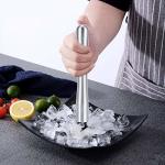 Zaweliyo Stainless Steel Cocktail Muddler Ice Crushing Rod Durable Bar Tool For Home Kitchen And Restaurants 18.5CM Thick Waist