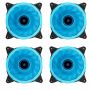 Computer Case Dual Interface Silent Cooling Fan 4-PIN & 3-PIN-ICE Blue 12CM