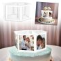 Clear Acrylic Cake Stand Diy Photo Cake Holder For Display Floating Acrylic Cake Separator Stand Cake Spacer Round Cake Stand For Wedding Anniversarie