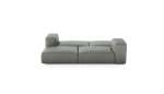 Double Lounger - Leather - Light Grey - 241CM X 168CM