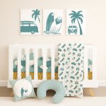 Cot Duvet Bedding Cool Retro Surfer Dude