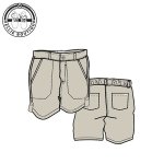 Ladies Half Elasticated Walk Short - Stone - 3XL