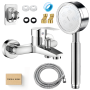 Home - Bathroom Faucet And Shower Head Set Waterfall Bathtub Taps