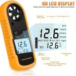 1PC Digital Anemometer 0.0-2999.99CM S Wind Speed Meter -10 45C Temperature Tester Anemometro With Lcd Backlight Display