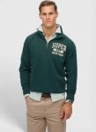 Vintage Athletic Zip Henley Eagle Green Sweatshirt - XXL Green